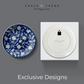  Indigo Flora Gallery Decorative Wall Plates Set for a Botanical Home Atmosphere