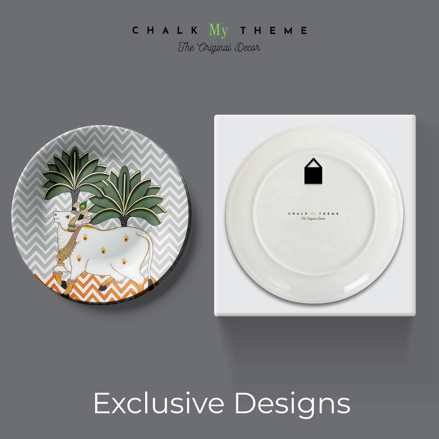 Exquisite Sacred Cow Wall Plate Decor