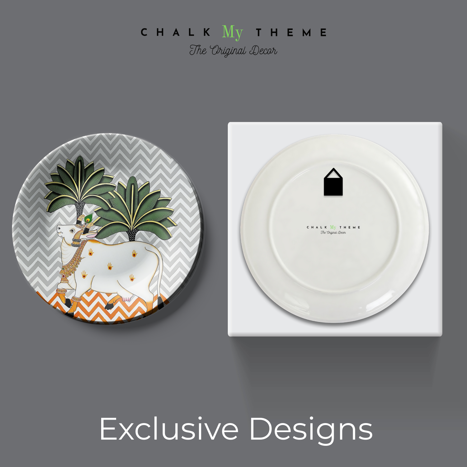 Exquisite Sacred Cow Wall Plate Decor
