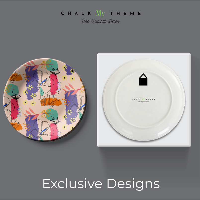 Stylish abstract wall plate design for business