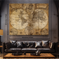 World Map Wood Print Wooden Wall Tiles Set