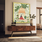 Women Sitting In Cabana Royal Wood Print Wooden Wall Tiles Set