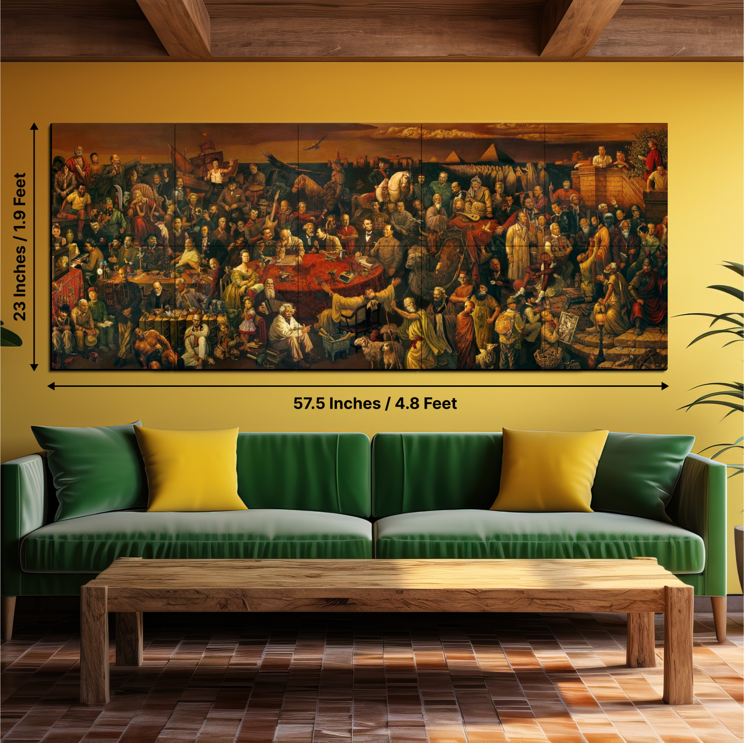 The Internet Sensation Dinner Party With 104 Famous Personalities Wood Print Wooden Wall Tiles Set