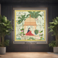 Women Sitting In Cabana Royal Wood Print Wooden Wall Tiles Set