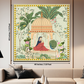 Women Sitting In Cabana Royal Wood Print Wooden Wall Tiles Set