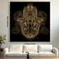 Hamsa Evil Eye Protector Wood Print Wooden Wall Tiles Set