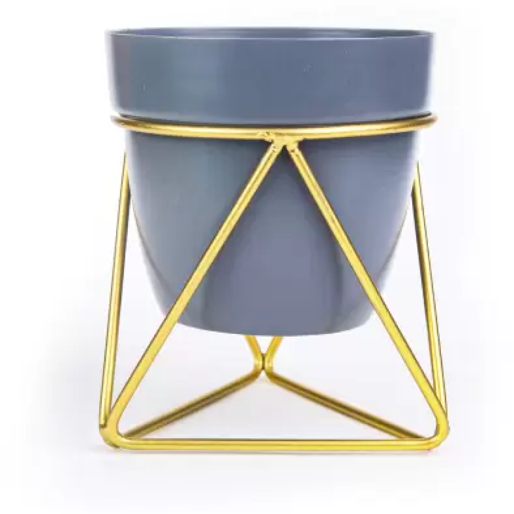 Desk and Table Planter With Gold Stand