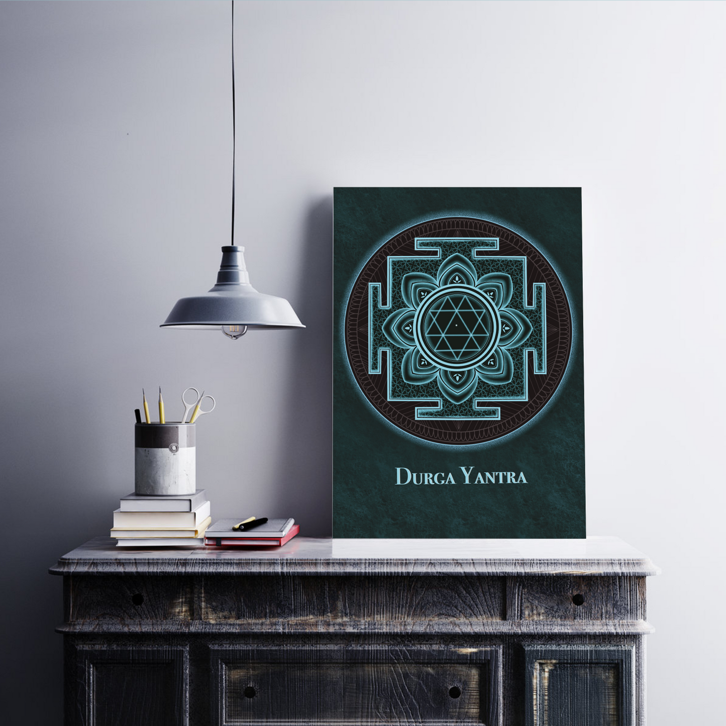 Durga Yantra Wood Print Wall Art