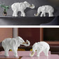 Elephant Couple Figurine Desktop Décor