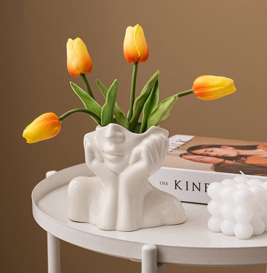 Female Face Creative Vase