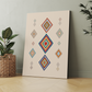 Geometric Diamonds Boho Wood Print Wall Art