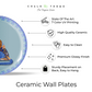 interior design blue ceramic wall hanging plates for gifts