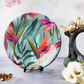 unique colorful tropical leaves home decor plates 