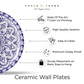 Five Rajasthani Royal Rabat Decorative Wall Plates for a Luxurious and Traditional Home Décor