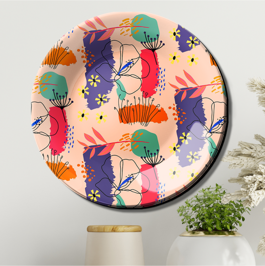 colorful  ceramic wall plate for home decor