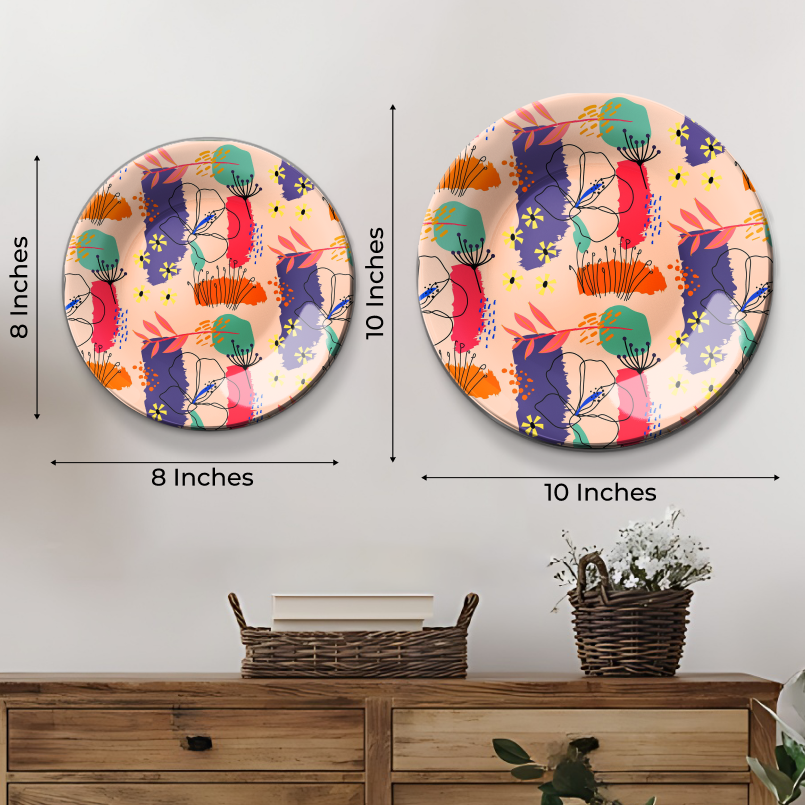 Modern wall plate featuring abstract  for home decor     design 