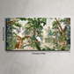 Tropical Jungle Safari Traditional Wood Print Wooden Wall Tiles Set