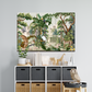 Tropical Jungle Safari Traditional Wood Print Wooden Wall Tiles Set