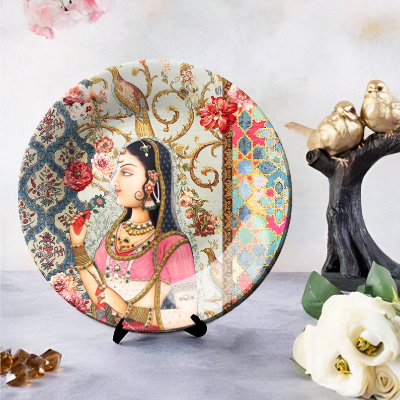 unique mughal inspired decorative plates to hang on wall