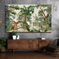 Tropical Jungle Safari Traditional Wood Print Wooden Wall Tiles Set