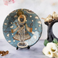 blue ceramic srinath ji hanging plates on wall