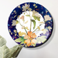 Luxury Blue and Orange Floral Design Ceramic Wall Plates
