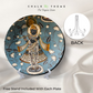 srinath ji in white dress ceramic hanging wall plates