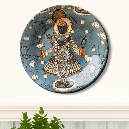 Srinath Ji Ceramic Wall Plate Home Décor