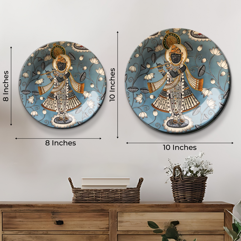 decoartive srinath ji ceramic wall plates