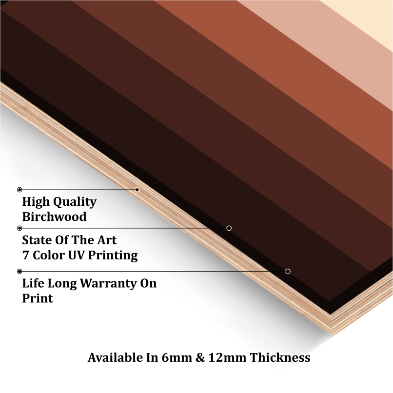 Beige Ombre Wood Print Wall Art