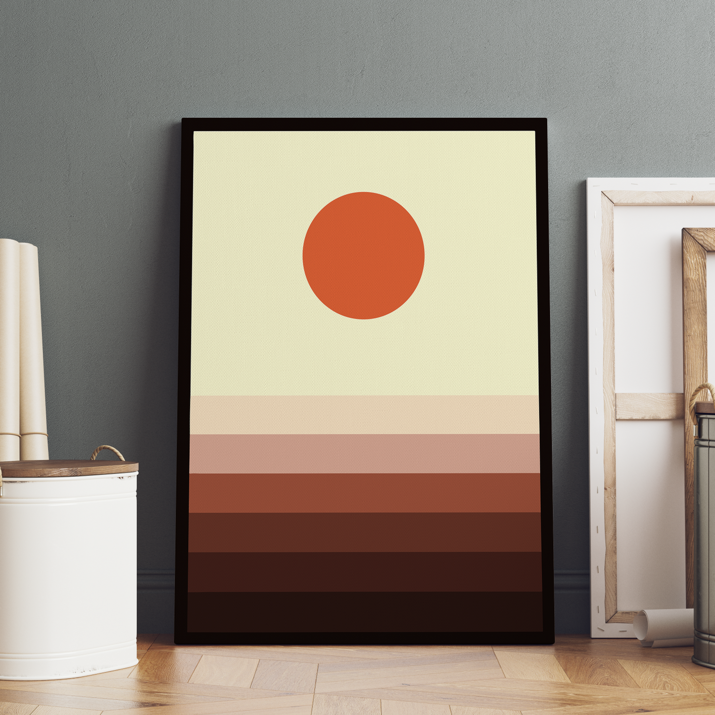 Beige Ombre Wood Print Wall Art