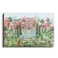 Mughal Garden and Palace Traditional Wood Print Wooden Wall Tiles Set