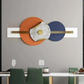 Blue & Orange Modern Layered Metal Wall Art
