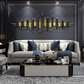 The Golden Metallic Furrow Vertical Metal Wall Art