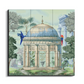 Traditional Dom in Kingdom Wood Print Wooden Wall Tiles Set