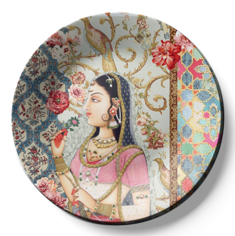 mughal queen decorative plates to hang on wall