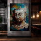 Buddha Idol 3D Wood Print Luxury Wall Tiles Set