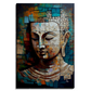 Buddha Idol 3D Wood Print Luxury Wall Tiles Set