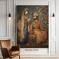 King & Queen Vintage Wood Print Wooden Wall Tiles Set