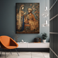 King & Queen Vintage Wood Print Wooden Wall Tiles Set