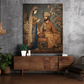 King & Queen Vintage Wood Print Wooden Wall Tiles Set