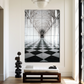 Architecture Hallway Wood Print Luxury Wall Tiles Set