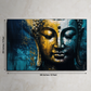 Meditating Buddha Blue Wood Print Wooden Wall Tiles Set