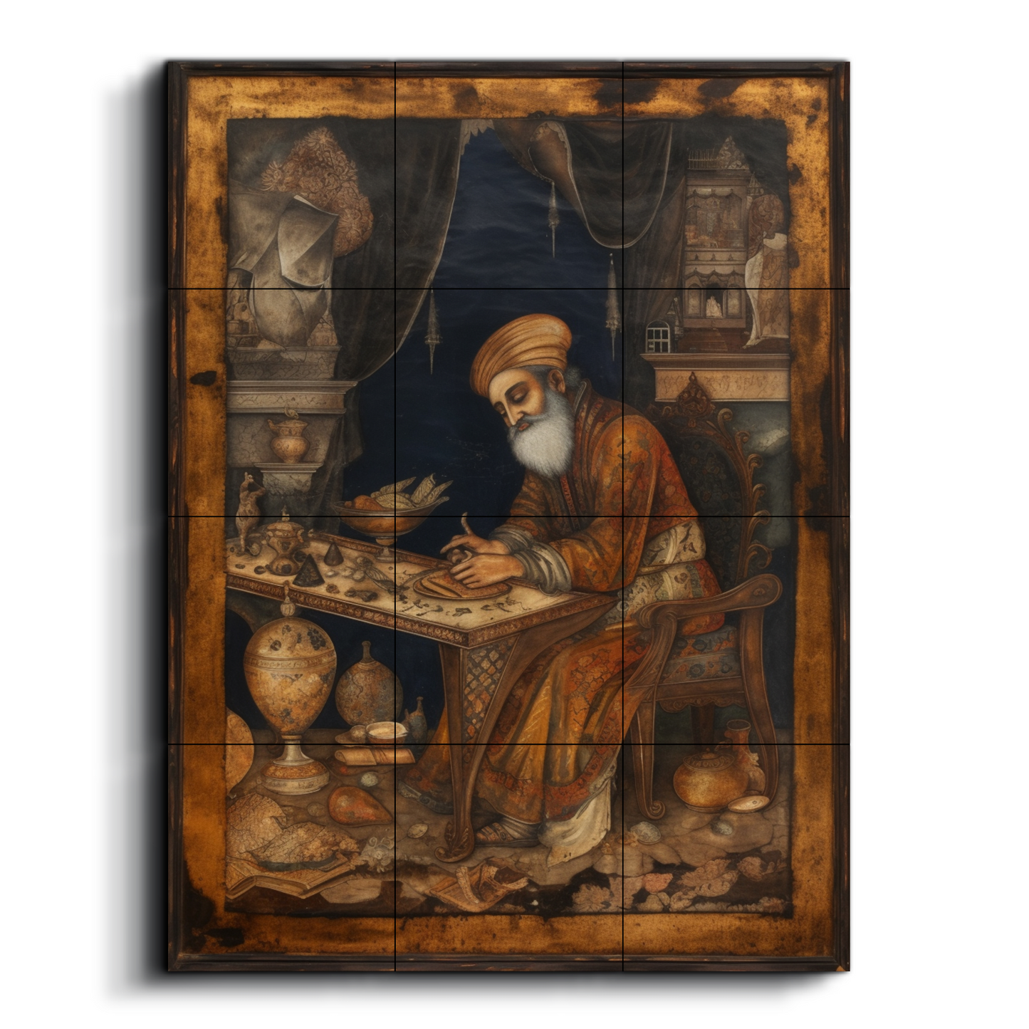 Craftsman Vintage Wood Print Wooden Wall Tiles Set