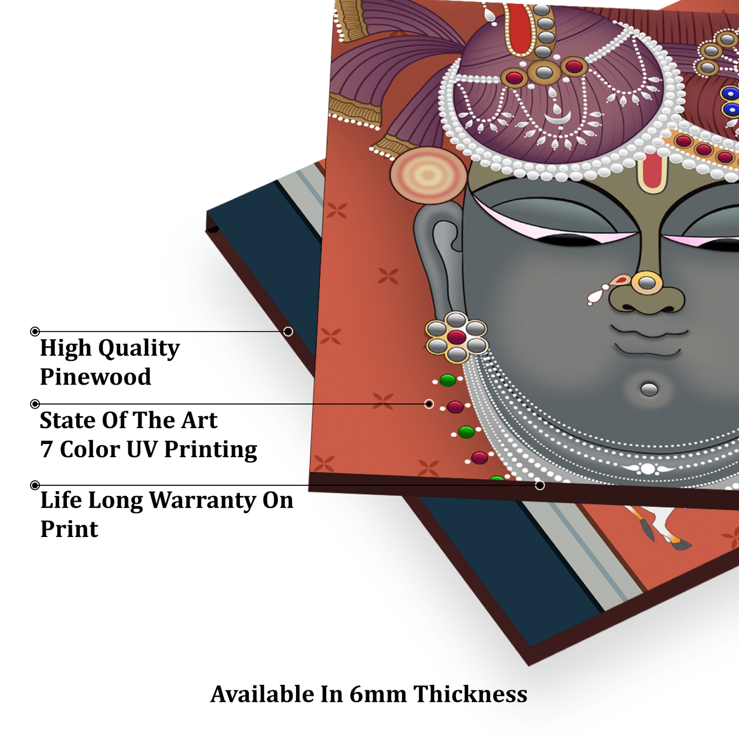 Shrinath Ji Pichwai Luxury Wall Tiles Set