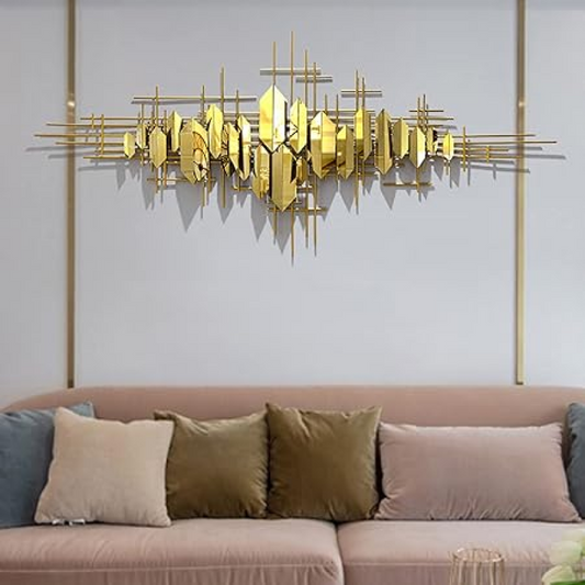 Golden Minimalist Luxury Metal Wall Art