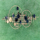 Iron Net Dual Rings Abstract Metal Wall Art