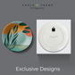set of Nine Colorful Boho Arts Wall Plates for Whimsical and Playful Home Décor