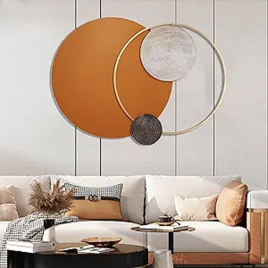 Multi Circle Creative Luxury Metal Wall Art
