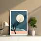 Night Boho Beige Wood Print Wall Art